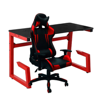 Chaise de jeu ergonomique la plus vendue, confortable et saine, bureau d'ordinateur portable en forme de L avec plateau en MDF durable, structure métallique, design écologique