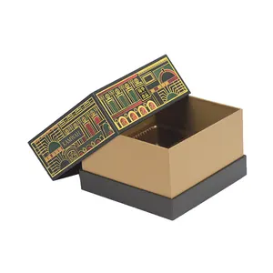 Custom Cube Premium Luxus Deckel verpackungs boxen mit Blister einsatz für Moon Cake, Luxus Vintage Base und Deckel Rigid Box abheben - Product Image 1