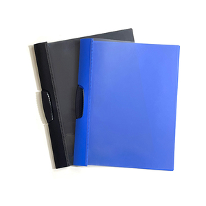 Venta al por mayor claro PP carta tamaño informe cubre clip oscilante con función de bloqueo deslizante carpetas de presentación de archivos transparentes - Product Image 1