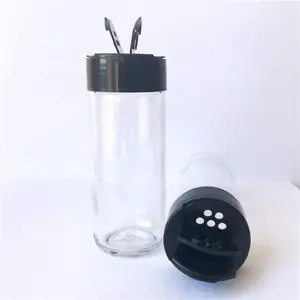 100ml Round Spice Jar Glass Spice Shaker With Flapper Cap