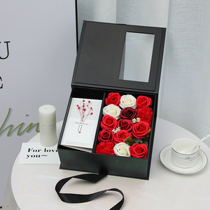 Regalos Creativos para el Día de San Valentín para Novio y Novia, Caja de <span class=keywords><strong>Regalo</strong></span> Romántica con Jabón en Forma de Rosa, Caja de Joyería con Letra, Día de la <span class=keywords><strong>Madre</strong></span> - Product Image 4