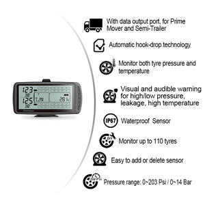 Promata MATA 7 TPMS para Camiones, 2-34 Ruedas, Sensores Externos y Repetidores, 9-32V, 433MHz, Pantalla LCD, Tecnología de Datos Frescos - Product Image 5