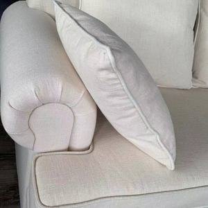 Canapé <span class=keywords><strong>Chesterfield</strong></span> en tissu de <span class=keywords><strong>lin</strong></span> antique français Grands fauteuils confortables avec cadre en bois pour une utilisation dans le salon de l'appartement de l'hôtel - Product Image 5