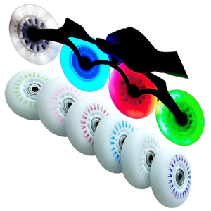 Ruedas para Patines, Ruedas de Patinaje en Línea con Luces LED de 110 mm, Ruedas de Patinaje Matter <span class=keywords><strong>G13</strong></span> de 100 mm, Ruedas de Patinaje Luminosas de 110 mm y 90 mm - Product Image 1