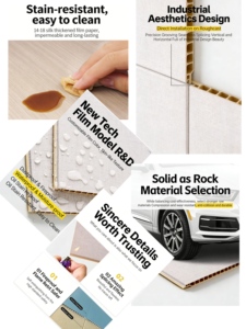 Panel de Pared de Fibra de Madera de Bambú Moderno de Instalación Rápida, Techo, Placa de Hebilla de Autoinstalación, Pared Decorativa de WPC - Product Image 5