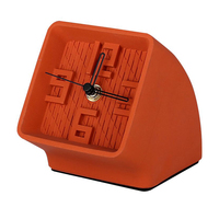 Haute qualité Durable Orange carré béton organisateur quotidien maison numérique enfants petit réveil Table chambre décoration articles