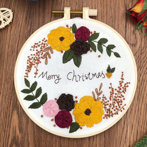 Kit de Bordado Europeo Hecho a Mano, Tela de Algodón con Diseño Floral, Ministerio de Cultura, Punto de Cruz y Manualidades de Bordado - Product Image 3
