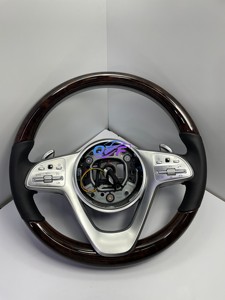 <span class=keywords><strong>Volante</strong></span> Deportivo Personalizado en Madera y Negro Piano para Mercedes-Benz <span class=keywords><strong>AMG</strong></span> 809 W204 W205 W167 W213 W222 W207 W212 C209 GTS - Product Image 2