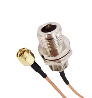 Connecteur femelle type N pour montage sur panneau de cloison arrière vers connecteur mâle SMA pour câble d'extension coaxial RG316 RG316U Rf