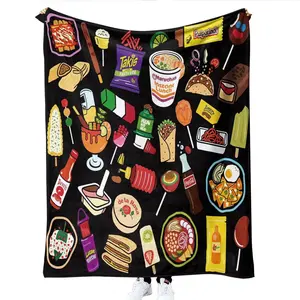 Wholesale Personalized Super Soft Polyester Sublimation Custom Photo Printed White Throw Fleece Blanket