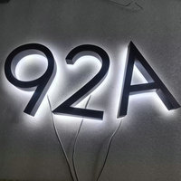 Enseigne LED 3D personnalisée pour entreprise, logo lumineux en métal galvanisé, fixation murale intérieure/extérieure pour bureaux, commerces et bâtiments