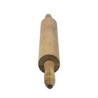Rouleau à pâtisserie en bois d'acacia pour la pâtisserie, rouleau à pâte professionnel avec poignées, rouleau à pâtisserie en bois pour pizza, pain, biscuits, pâtes