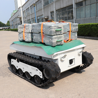 Châssis de robot chenillé télécommandé pour transport de charges lourdes (300 kg), plateforme tout-terrain ATV RS485, châssis de robot chenillé UGV