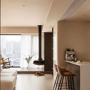 Cheminée bioéthanol moderne de haute qualité en gros pour la décoration de villa et d'appartement, montage au plafond, cheminée flottante suspendue - Product Image 1