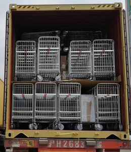 Carrito de Compras Resistente de Malla Metálica Galvanizada, Apilable, <span class=keywords><strong>para</strong></span> Supermercado, con Asiento <span class=keywords><strong>para</strong></span> Bebé y Cesta - Product Image 6