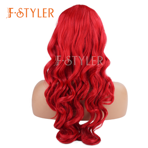 Peluca de color para <span class=keywords><strong>mujer</strong></span> FSTYLER, <span class=keywords><strong>pelucas</strong></span> de <span class=keywords><strong>Carnaval</strong></span> de Halloween, gran oferta, venta al por mayor, <span class=keywords><strong>pelucas</strong></span> de cosplay sintéticas para fiesta personalizadas de fábrica - Product Image 2