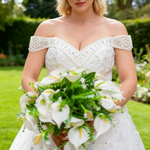 New Chất lượng cao Bohemian A-line chapel Train ren lên bọc Bridal sang trọng ren ăn mặc cho đám cưới - Product Image 2