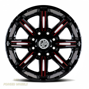 168 Rines Deportivos Personalizados de Aleación de Aluminio Cóncavos y Profundos para Todoterreno 4x4, Negros y Rojos, 6x139.7 6x135 5x108 para Gladiator <span class=keywords><strong>Agera</strong></span> Regera - Product Image 1