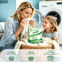 Feuilles de lessive parfumées au lin, légères, écologiques, sans eau, pour un linge frais, fournisseur, marque privée, personnalisables