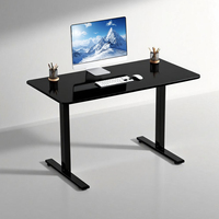 Cadre de bureau électrique réglable en hauteur à moteur unique personnalisé avec fonction de mémoire, table de levage en métal pour s'asseoir et se lever