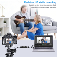 Tarjeta Capturadora de Video HDTV USB 2.0 1080P HD MP4 con Cables para Transmisión en Vivo de Juegos, Grabación de Cámara de PC y Teléfono