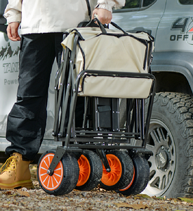 4 tekerlekler ile 2024 elektrikli vagon sepeti motorlu açık bahçe plaj arabası katlanır kamp sepeti balıkçılık için OEM özelleştirilebilir - Product Image 4