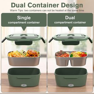Boîtes à lunch chauffantes électriques personnalisées 110V/220V/12V/24V, contrôle numérique, classe d'efficacité énergétique, plastique PP de qualité alimentaire - Product Image 2