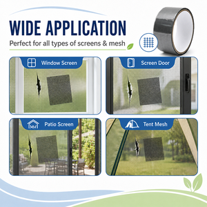 <span class=keywords><strong>Cinta</strong></span> de reparación de <span class=keywords><strong>mosquiteras</strong></span> de PVC activada por agua para ventanas y puertas, parche de malla de fibra de vidrio para agujeros rotos en pantallas acrílicas - Product Image 6