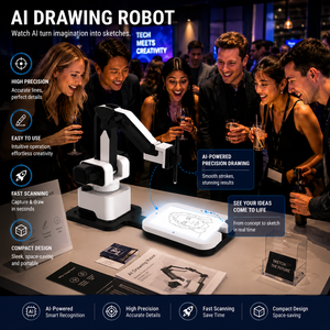 Robot fotografico automatico per feste con rotazione a 360 gradi, stampa foto e flight case per eventi natalizi - Product Image 4