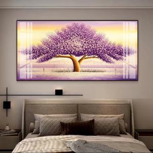 Peinture décorative de paysage pour salon, personnalisable et luxueuse, en porcelaine de cristal, style islamique musulman, nouvelle avec LED - Product Image 3