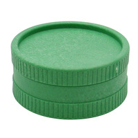 Moulin à tabac en plastique 55mm coloré en gros 2 couches fibre végétale logo personnalisé fabricant broyeur d'herbes biodégradables