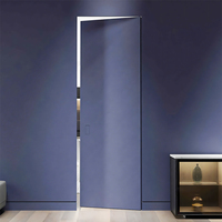 Porte en bois invisible moderne Chantadoor avec isolation acoustique, cadre dissimulé, porte intérieure pour chambre et villa