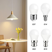 Ampoule LED multicolore 4,9W avec culot E14/E27/B22/B15, forme globe, 220-240V, usage domestique, contrôle de la température, ampoule LED G45