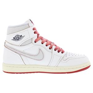 Zapatillas Nike Air Jordan 1 High de cuero original para mujer, estilo baloncesto, color Sail Cinnabar Light Bone - Product Image 3