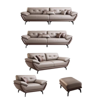 Ensemble de canapés sectionnels en cuir PU pour salle de réunion d'affaires, salon VIP et zone de détente, design moderne et couleurs assorties