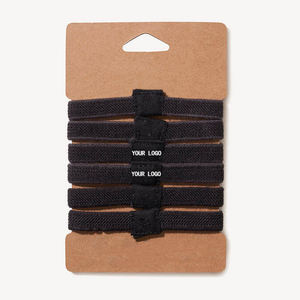 Logo personnalisé à la mode sans couture forte <span class=keywords><strong>cheveux</strong></span> corde chouchous sans plastique élastique coton biologique biodégradable <span class=keywords><strong>cheveux</strong></span> cravates femmes - Product Image 5