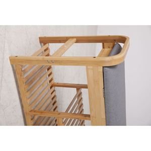 A three-tiered bamboo <b>shoe</b> <b>rack</b> in the hallway and a natural <b>shoe</b> <b>storage</b> solution for the living room. - Product Image 3