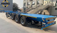 Semi-remorque squelette porte-conteneurs 3 essieux 40 pieds pour transport de conteneurs maritimes 20/40 pieds en terminal portuaire