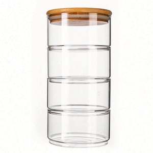 Boîte à lunch en verre Home Crisper avec couvercle en plastique, compatible micro-ondes, boîte bento ronde - Durable et écologique - Product Image 2