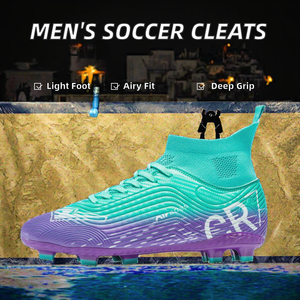 Crampons <span class=keywords><strong>de</strong></span> football légers et respirants pour hommes chaussures <span class=keywords><strong>de</strong></span> football <span class=keywords><strong>de</strong></span> grande taille clous longs pour printemps automne hiver été Sports <span class=keywords><strong>de</strong></span> plein air - Product Image 2