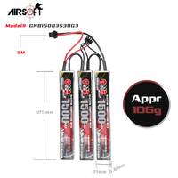 GNB GAONENG 1500MAH 3S 11.1V 30C 60C RC LiPo batterie AirSoft SM connecteur