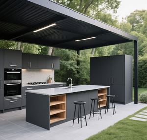 Armoires <span class=keywords><strong>de</strong></span> cuisine d'extérieur modernes et élégantes, matériaux résistants aux intempéries avec abris intégrés durables <span class=keywords><strong>pour</strong></span> les espaces <span class=keywords><strong>de</strong></span> <span class=keywords><strong>jardin</strong></span> - Product Image 6