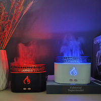 Diffuseur d'arômes à flamme à prix d'usine, humidificateur ultrasonique USB avec diffuseur d'huiles essentielles, capacité 200 ml, bruit <36 dB, usage domestique