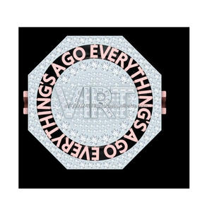 Anillos de joyería de moda Hip Hop, nuevo diseño, corte de laboratorio, Diamante cultivado, 14Kt, chapado en oro, anillo de ajuste de punta de plata esterlina, regalo de fiesta - Product Image 1