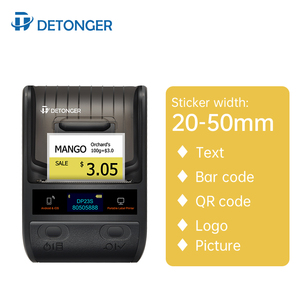 Detonger inkless dp23 nhiệt máy in nhãn không cần mực hoặc Ribbon siêu thị giá kệ tag thương mại máy in nhãn - Product Image 1