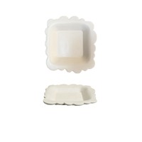 Assiette à dessert en céramique florale faite à la main, style vintage français, style INS, pour le thé de l'après-midi