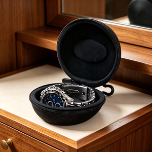 Custodia Rigida Impermeabile Yijiaxin per Orologi con Chiusura a Cerniera, Gancio Portatile, Organizer <span class=keywords><strong>da</strong></span> Viaggio Multifunzionale per Orologi - Product Image 1