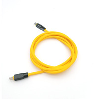 Kabel Data PD USB Tipe C pengisi daya Super cepat, kabel Charger cepat silikon cair 240W, paduan seng untuk komputer