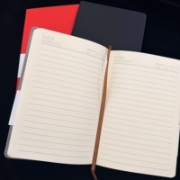 Carnet A5 en cuir à couverture rigide avec feuilles mobiles, personnalisable avec logo, reliure cousue pour entreprises
