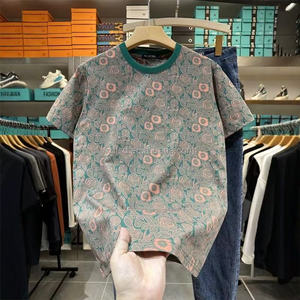 T-shirt décontracté pour homme, respirant et tendance, à manches courtes, imprimé, best-seller du fabricant - Product Image 1